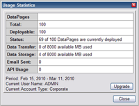 Improved Account Usage Screen