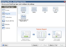 Enhanced DataPage Wizard